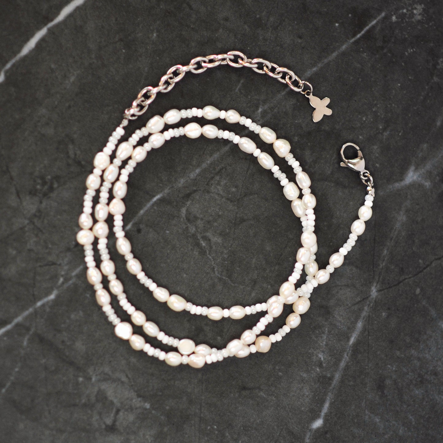 Set-of-Two Mother of Pearl Waist Bead Chains